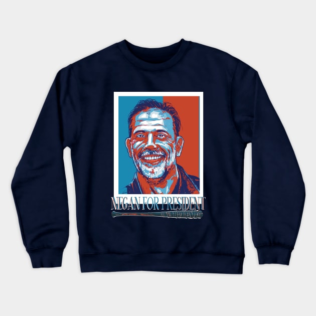 negan for president Crewneck Sweatshirt by Paskalamak